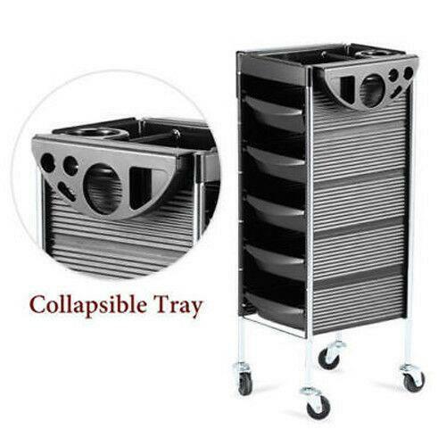 Salon Spa Trolley Storage Cart Coloring Beauty Rollabout Hair Dryer Holder Cart