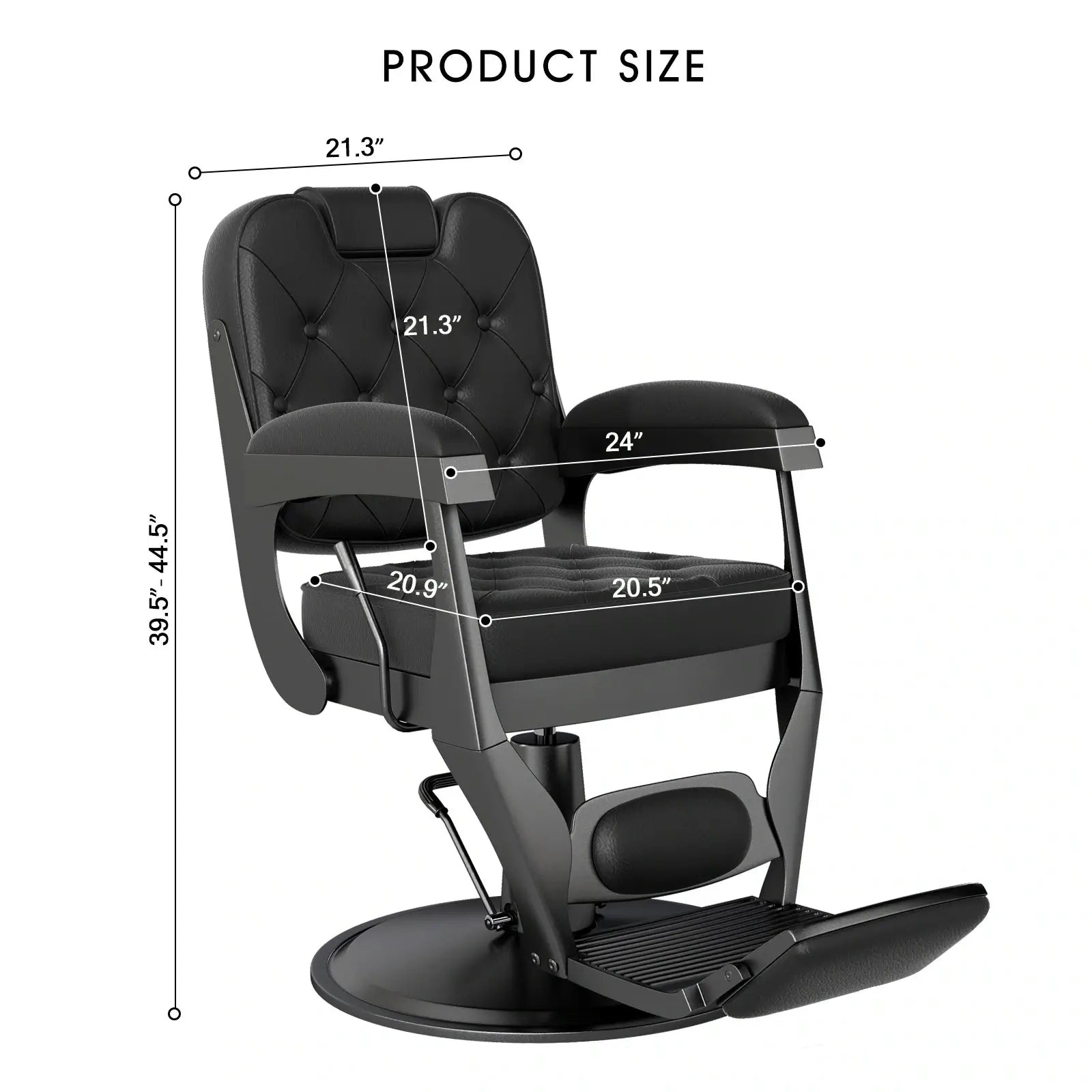 #5077 Retro Reclining Barber Chair for Barbershop