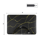 #10029 Barber Chair Mat with Black Gold Marble Pattern, Rectangular Salon Mat, 3' x 4' x 1/2"