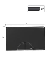 #10051  3 ft. x 5 ft. Barber Chair Mat Anti-Fatigu Mat Black Rectangle - 7/8 in. Thick
