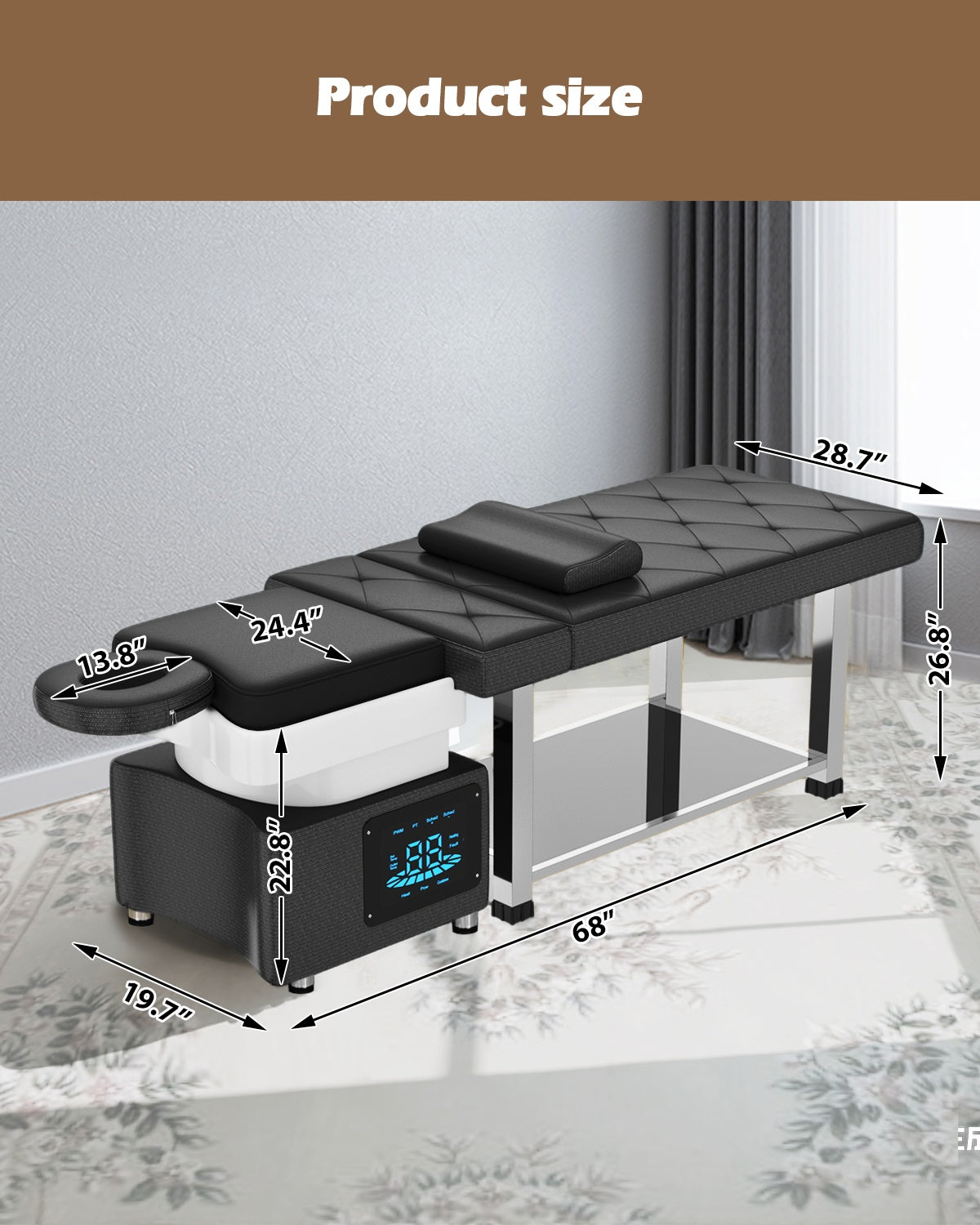 #2084 Head Spa Bed, Hair Washing, Shampoo Massage Bed with Water Cycle Salon Equipment for Beauty Head Spa, Constant Temperature System