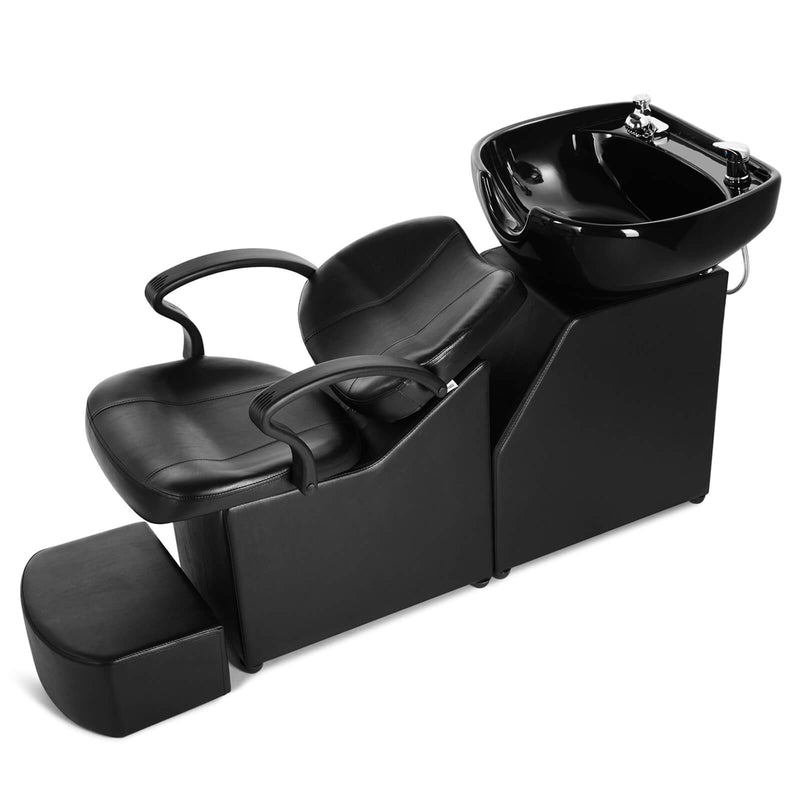 1008 Shampoo Station Backwash Chair Shampoo Bowl Sink Unit Station