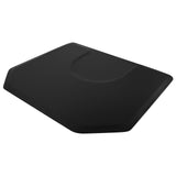 #10027 Alfombrillas antifatiga para silla de peluquero de 4 pies x 5 pies, hexágono negro - 1/2 pulg. de espesor