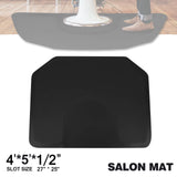 #10027 Alfombrillas antifatiga para silla de peluquero de 4 pies x 5 pies, hexágono negro - 1/2 pulg. de espesor
