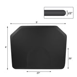 #10027 Alfombrillas antifatiga para silla de peluquero de 4 pies x 5 pies, hexágono negro - 1/2 pulg. de espesor
