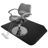 #10027 Alfombrillas antifatiga para silla de peluquero de 4 pies x 5 pies, hexágono negro - 1/2 pulg. de espesor
