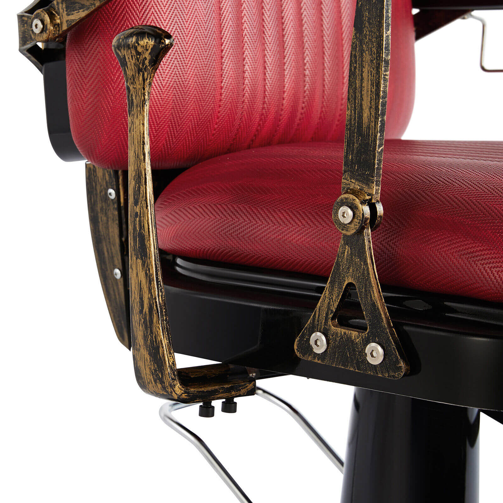 #5154 Silla de peluquero reclinable hidráulica retro (Borgoña)