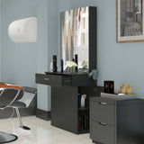 #11008 Wall Mount Salon Station Barber Stations Styling Station with Mirror Artist hand