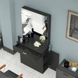 #11008 Wall Mount Salon Station Barber Stations Styling Station with Mirror Artist hand