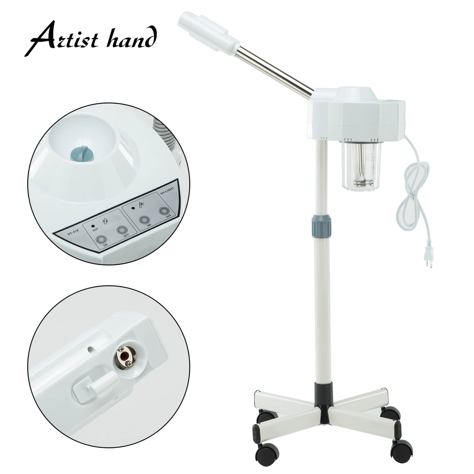 #4007 2 in1 Facial Steamer LED Magnifying Lamp Hot Ozone Beauty Salon Face Equipment