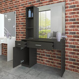#11004 Wall Mount Salon Station Barber Stations Styling Station,Left Shelf Artisthand