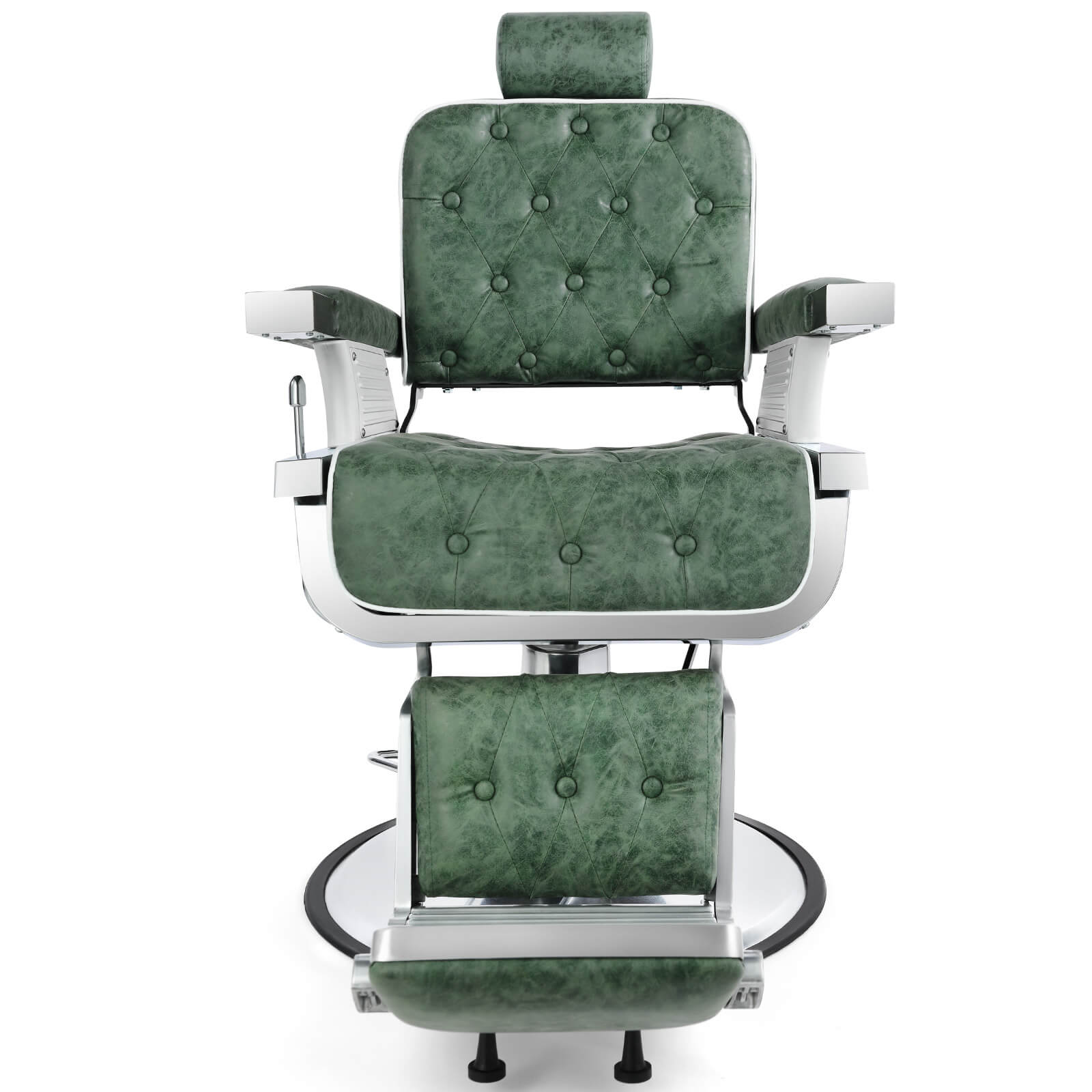 #5274 Silla de peluquero hidráulica reclinable de servicio pesado vintage (verde)