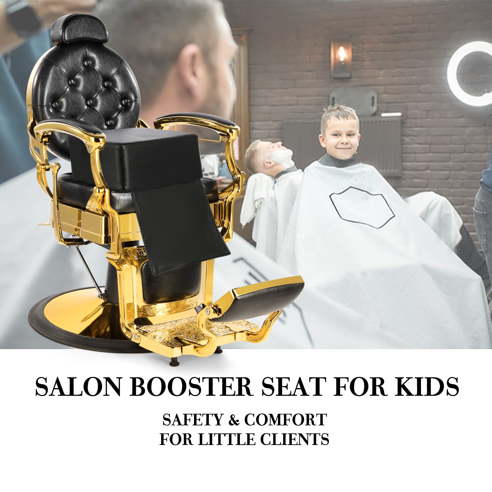 Cojín de asiento elevador para silla de peluquero infantil