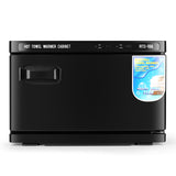 Toalla caliente de 18L, calentador de toallas de salón, gabinete caliente para tratamientos faciales, peluquero, esteticista (negro)