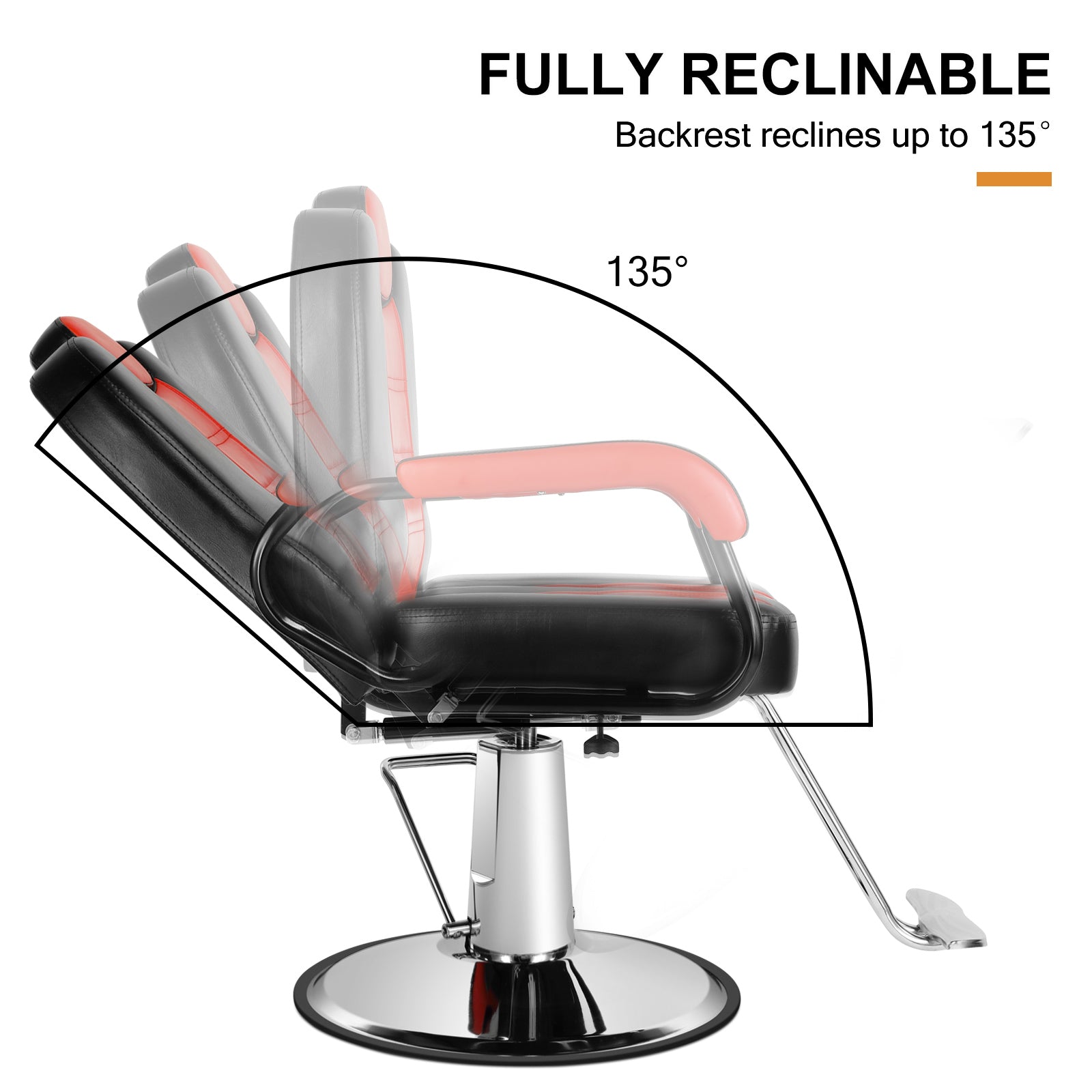 #5517 Silla de peluquero reclinable hidráulica