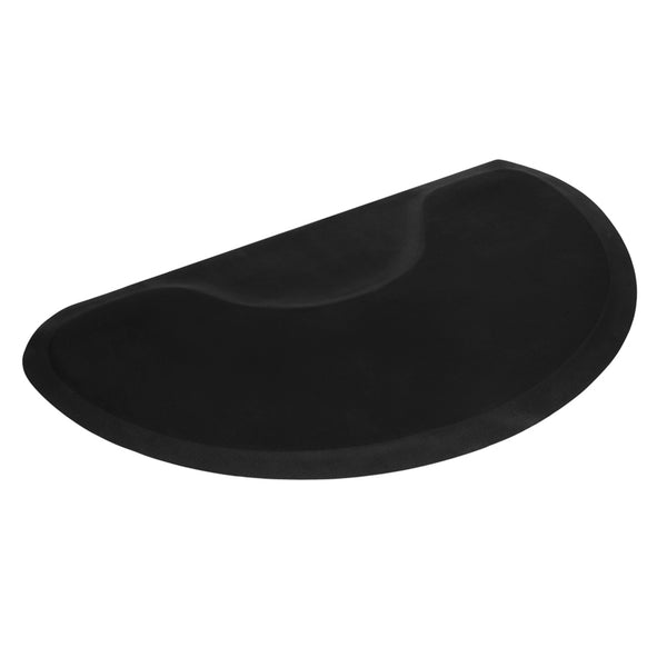 3′x 5′x 1/2" Beauty Salon Semicircle Anti-fatigue Salon Mat Black Artist hand
