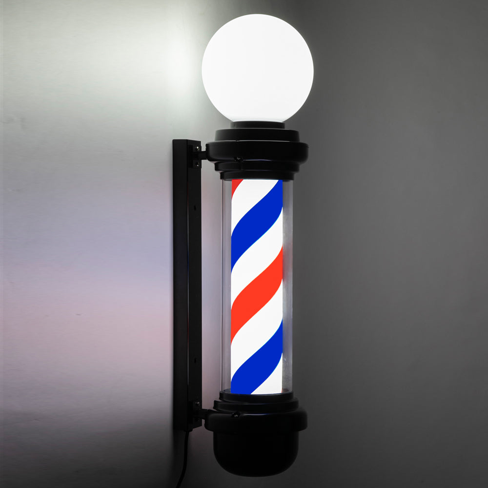 32" Barber Pole Hair Salon Sign Light Luz LED EE. UU. M338D Negro