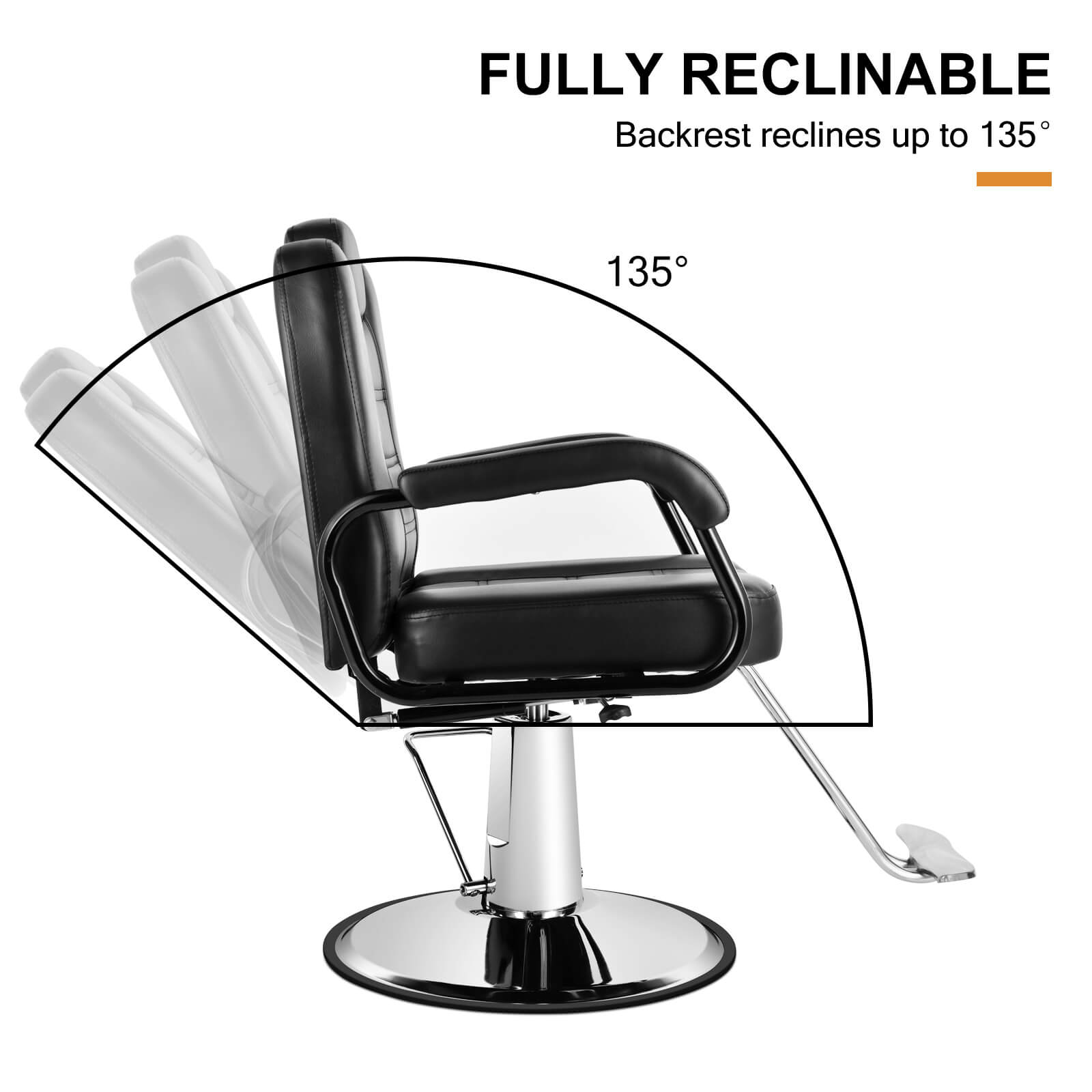 #5020 Silla de peluquero reclinable hidráulica