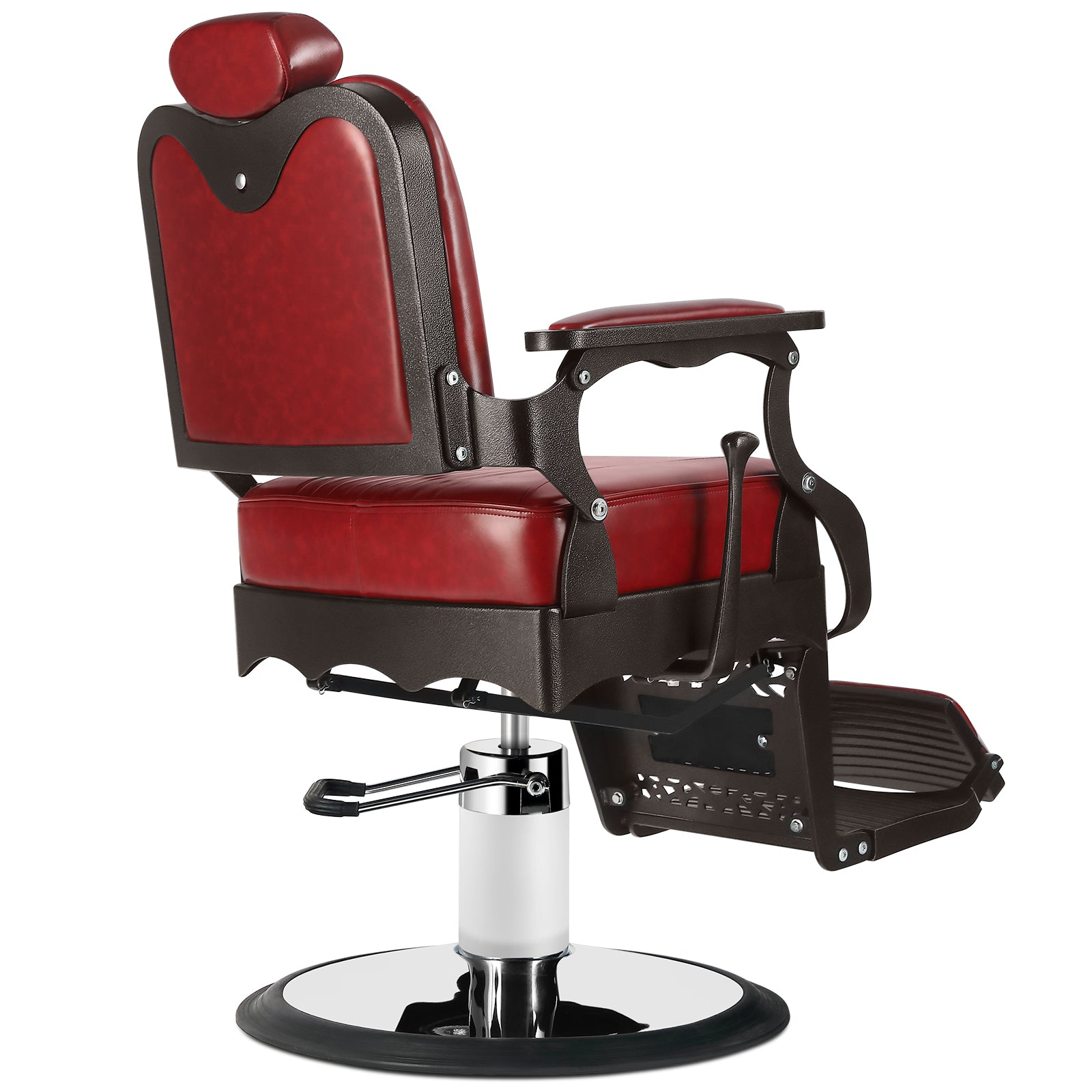 #5123 Silla de peluquero reclinable hidráulica de servicio pesado vintage