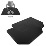 #10027 Alfombrillas antifatiga para silla de peluquero de 4 pies x 5 pies, hexágono negro - 1/2 pulg. de espesor