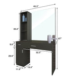 #11004 Wall Mount Salon Station Barber Stations Styling Station,Left Shelf Artisthand