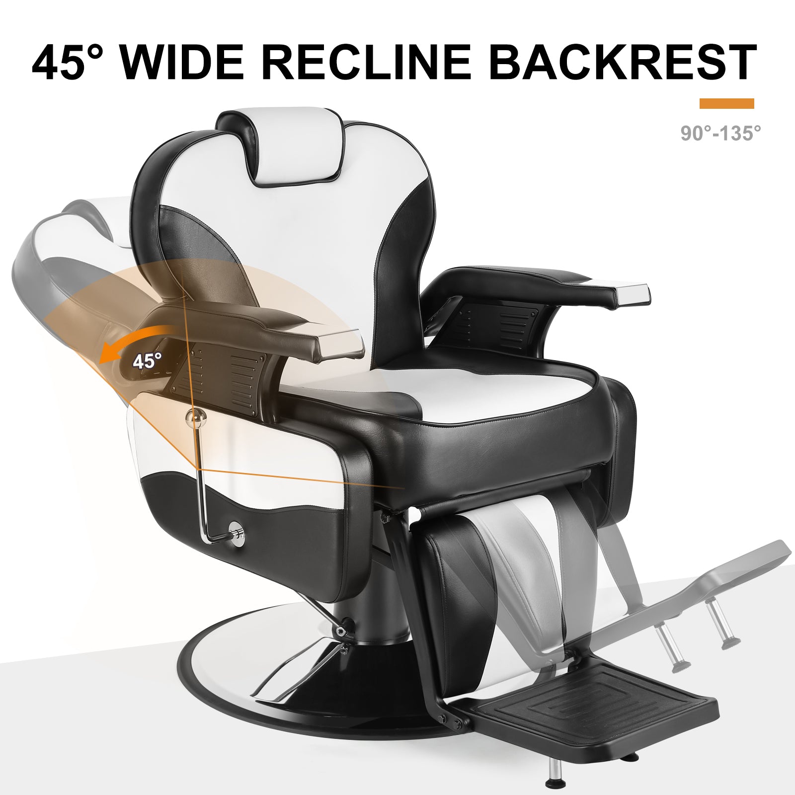 #5732 Silla de peluquero reclinable hidráulica para trabajo pesado